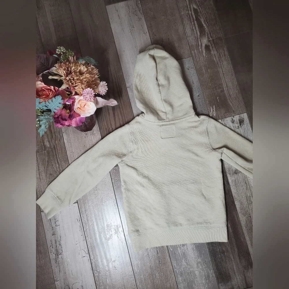 OshKosh B'gosh Beige Cream Fleece Pullover Hoodie Toddler Boy NWOT